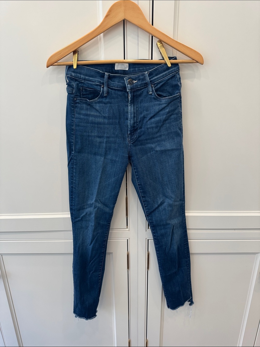 MOTHER The Stunner Zip Ankle Step Fray Jeans - Picture 2 of 5